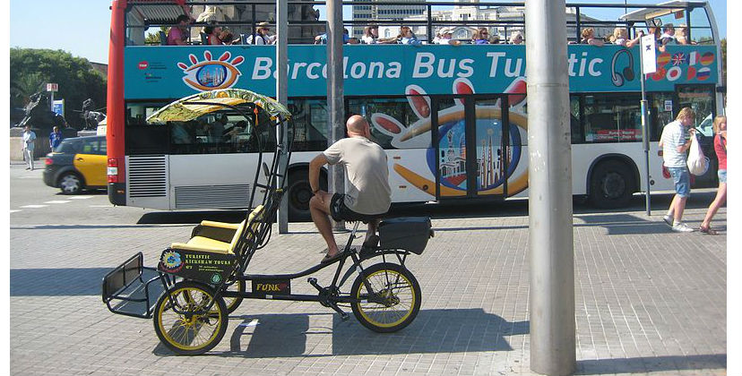 Велорикши в Барселоне