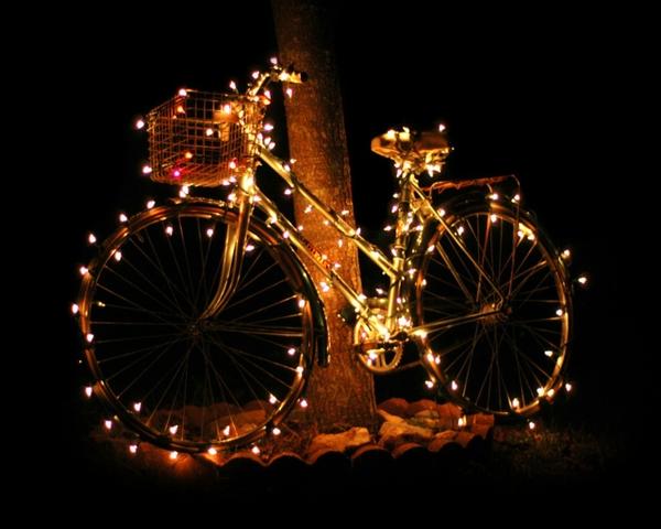 Как украсить велосипед на новый год