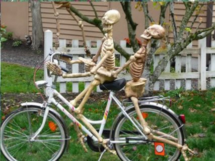 Скелеты и велохеллоуин, велохеллоувин, как празднуют хеллоувин велосипедисты, идеи для хеллоувина