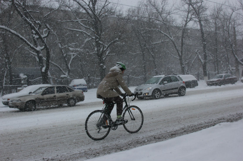 зимой на велосипеде, Александр Габченко